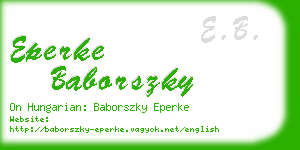 eperke baborszky business card